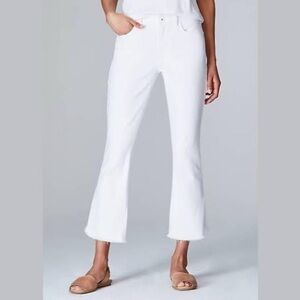 J Jill White Kick Flare Jeans